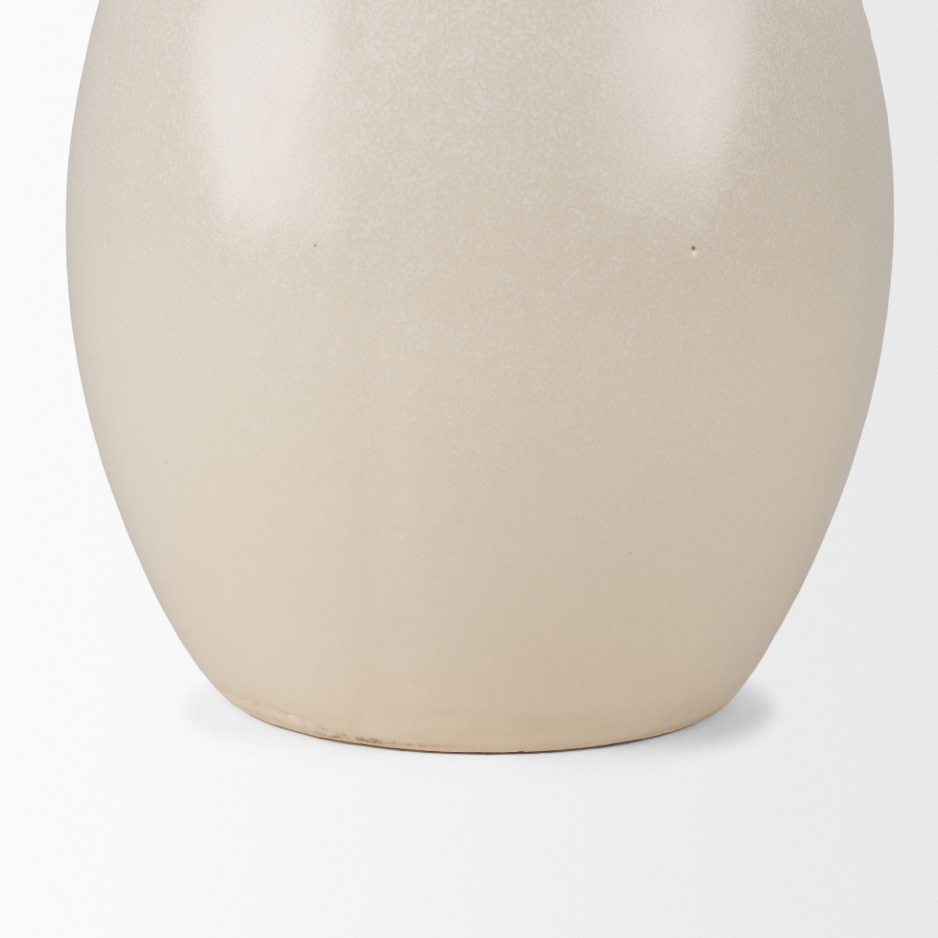 Ulvi Cream Glazed Bubble Ceramic Vase, by Mercana, 7.68" length x 7.48" width x 14.17" height View 8
