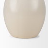 Ulvi Cream Glazed Bubble Ceramic Vase, by Mercana, 7.68" length x 7.48" width x 14.17" height thumbnail 10