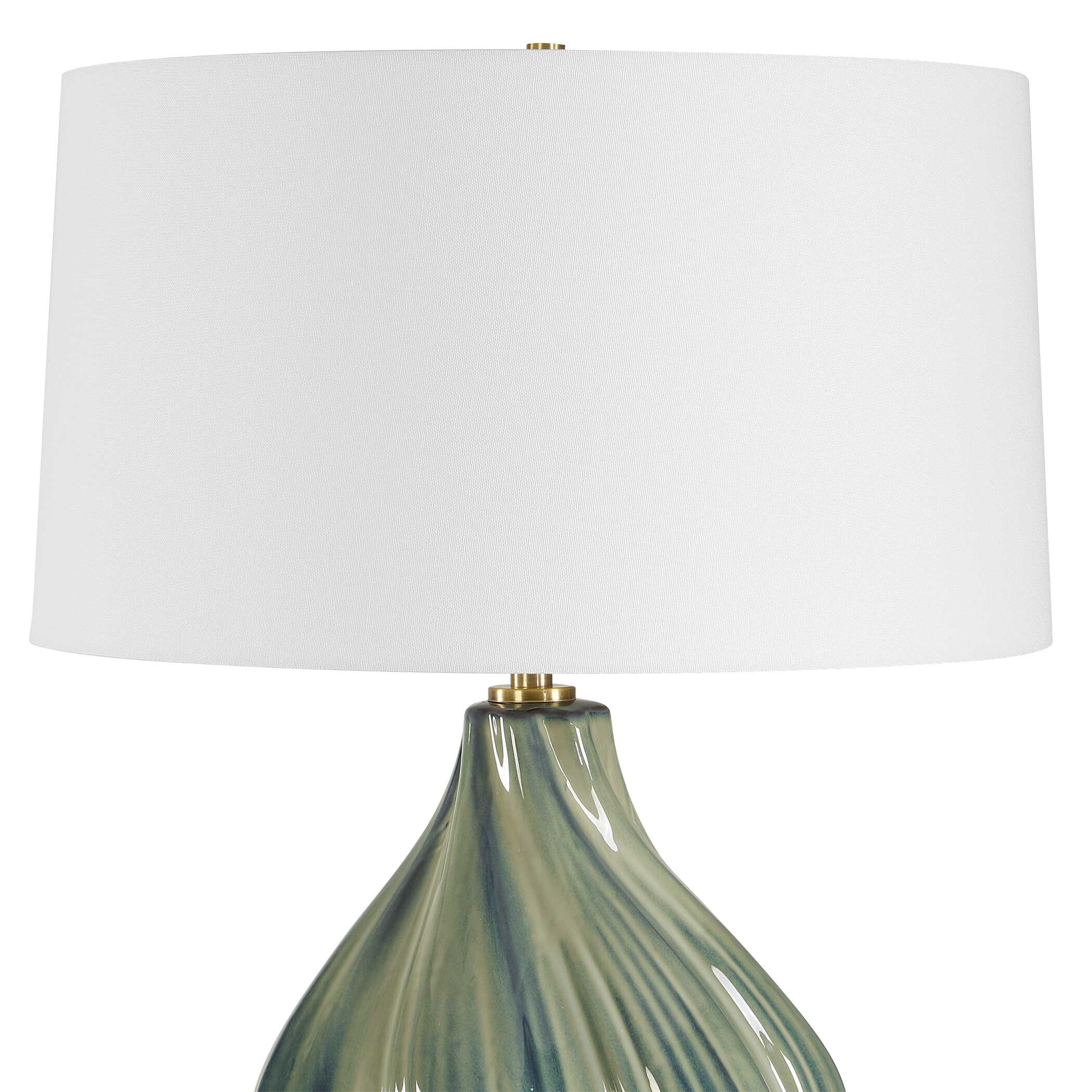 Tausha Green Table Lamp, by Uttermost, 18" width x 25.5" height x 18" depth View 5
