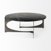 Reinhold III Black Marble Top Iron Coffee Table thumbnail 3