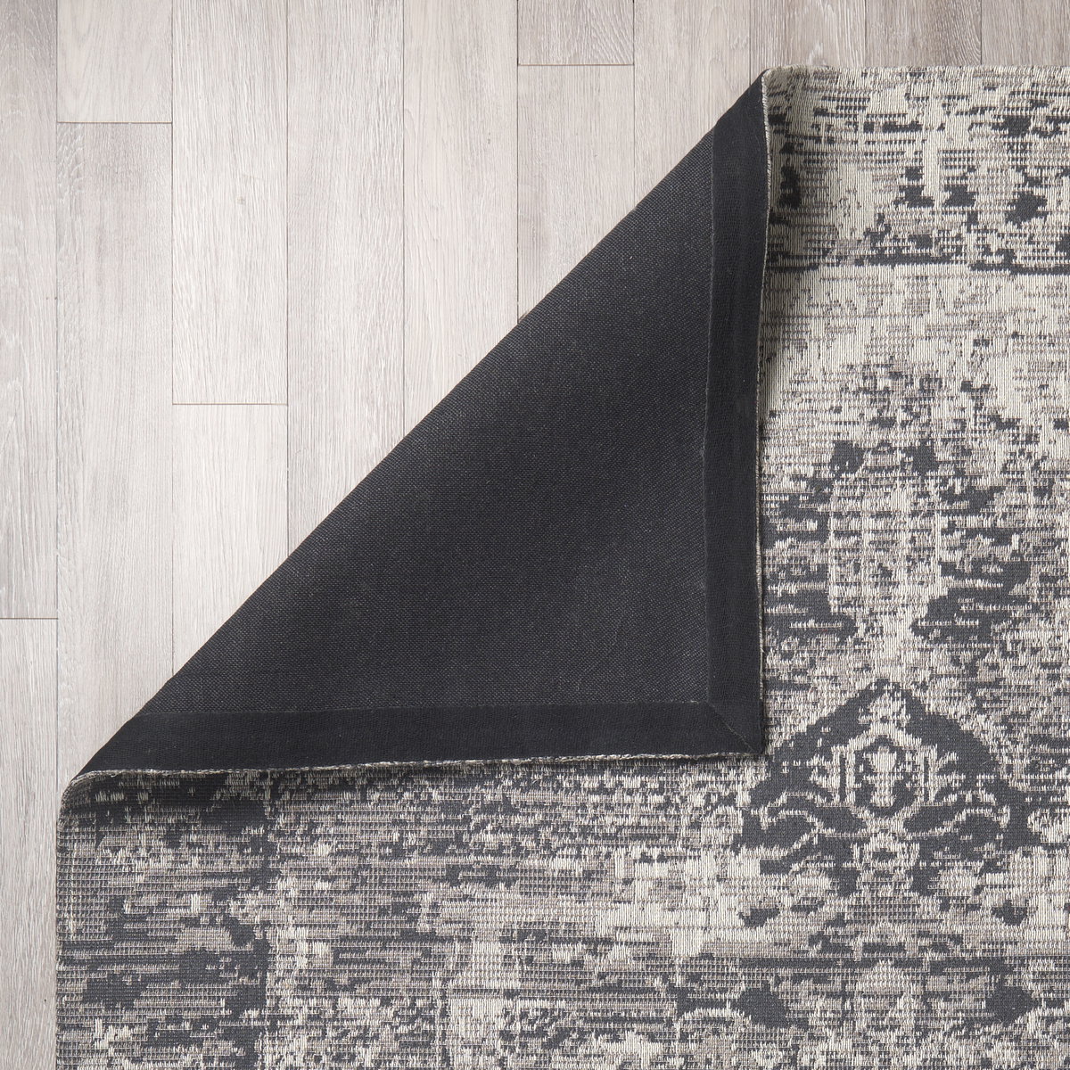 Greyson 96.0L x 60.0W x 0.4H Gray Area Rug, by Mercana, 8' length x 5' width x 0.98" height View 3