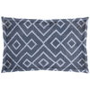 Boswell 13x21 Blue Diamond Patterned Pillow Cover, Decorative Pillow by Mercana, 13" length x 20.87" width x 0.2" height thumbnail