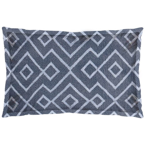 Boswell II 13x21 Blue Diamond Patterned Pillow Cover