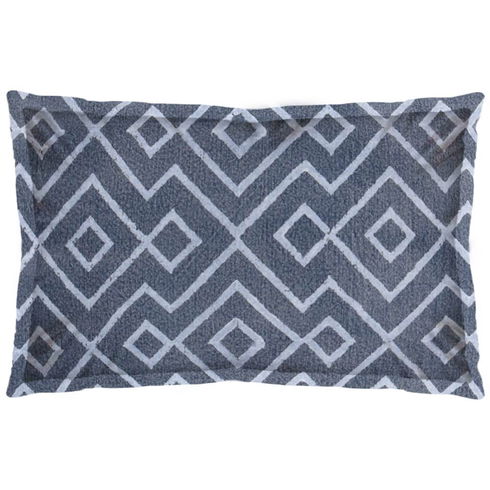 Boswell III 13 x 21 Blue Diamond Patterned Pillow Cover