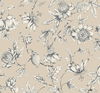 Passion Flower Toile Beige Wallpaper thumbnail 0