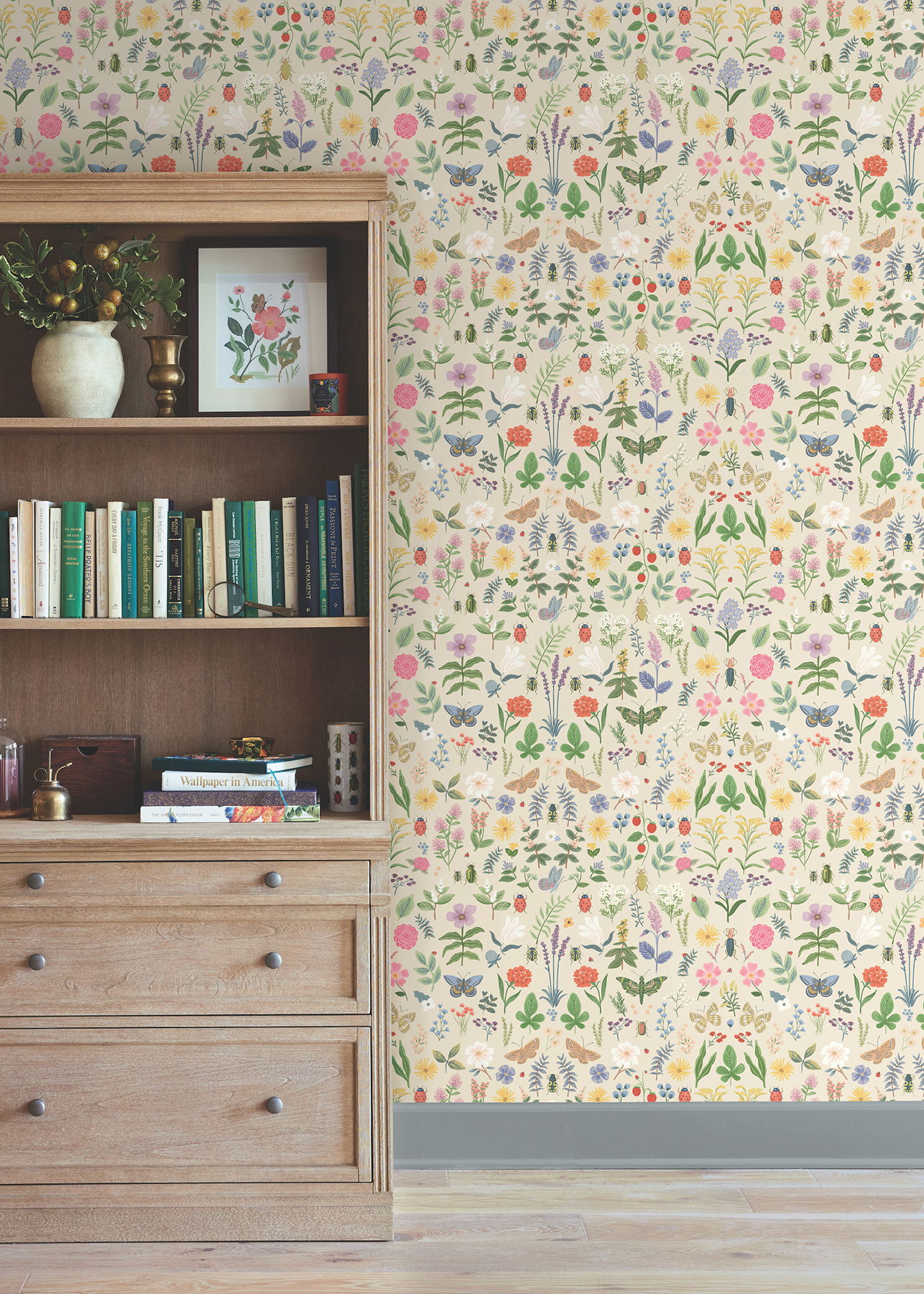 Curio Cream Peel & Stick Wallpaper large image 