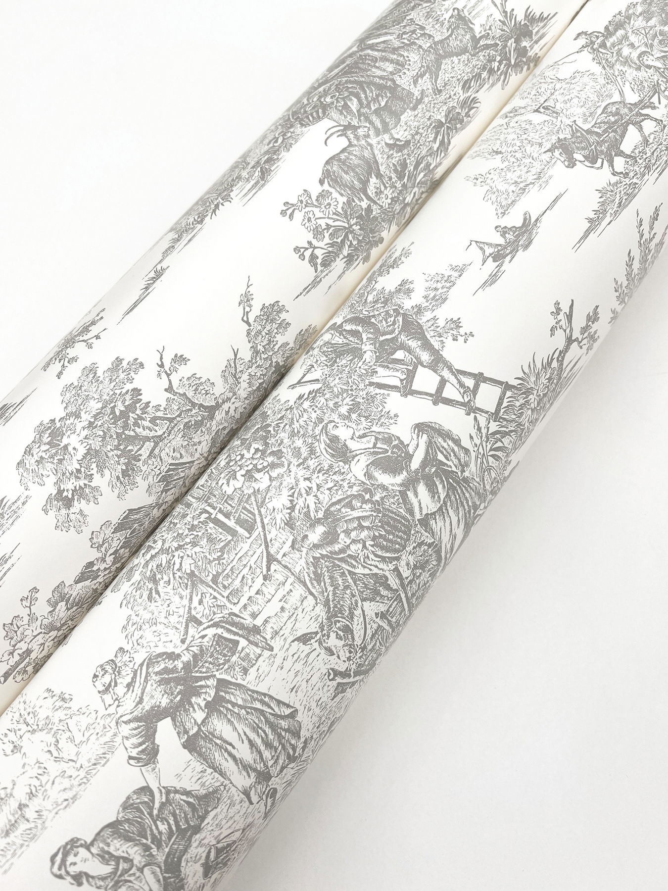Campagne Toile Grey Wallpaper, by York Wall, 33' length x 1'8.5" width x 0.02" depth View 5