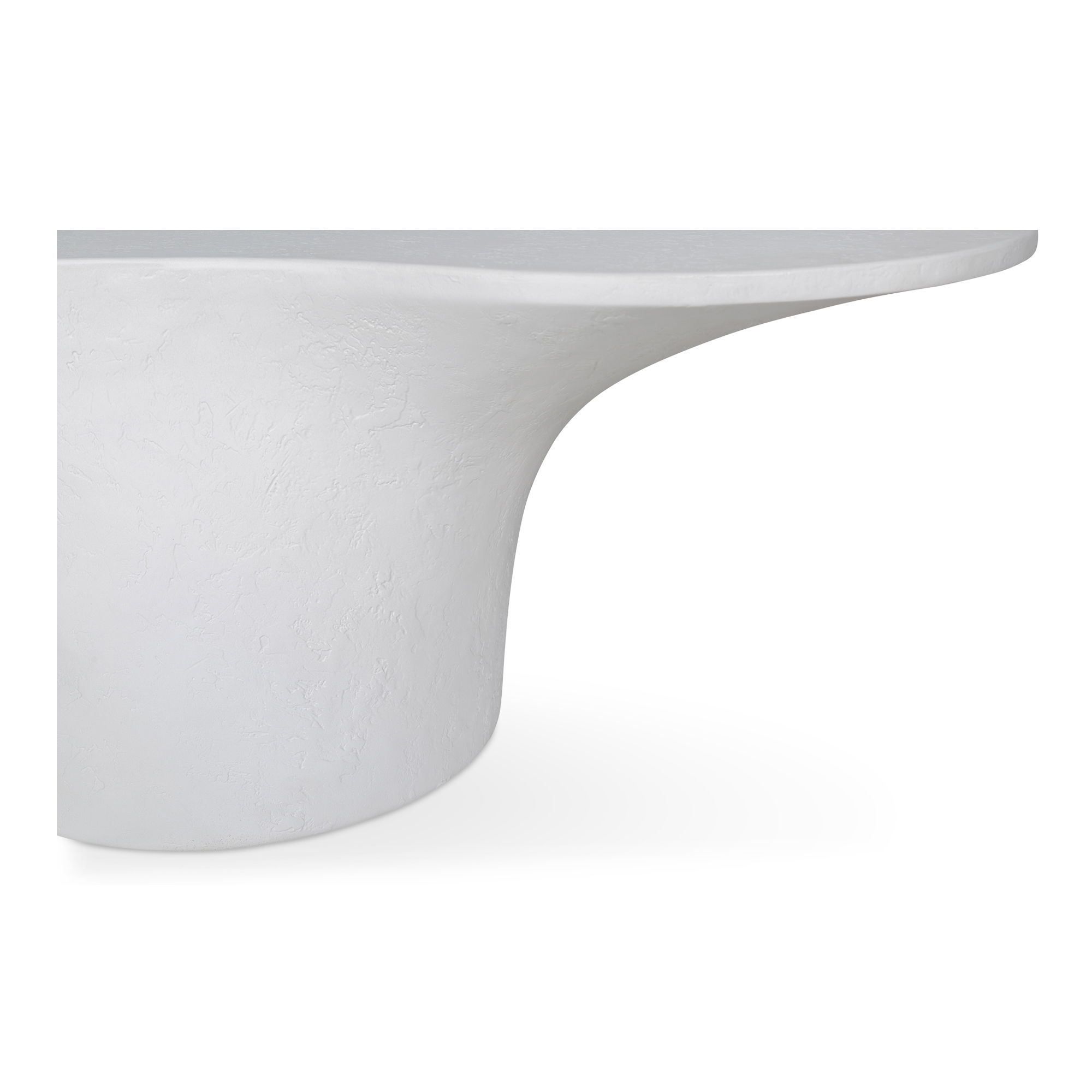 Yumi Outdoor Coffee Table White, by Moe's Home, 47" width x 15.5" height x 23.6" depth View 7