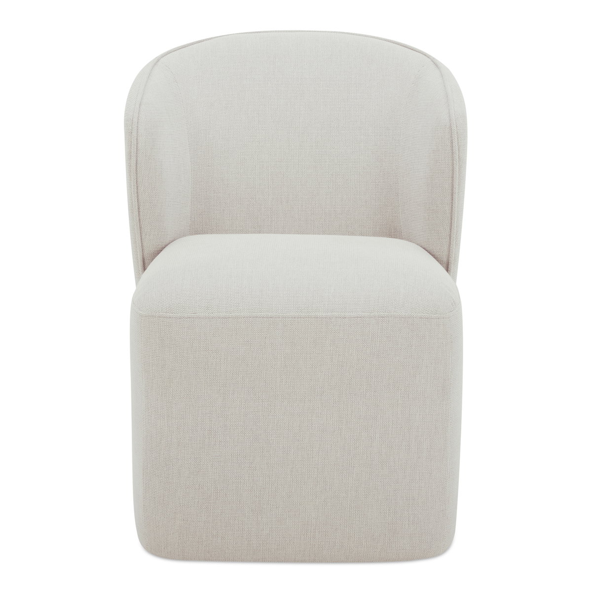 Larson Rolling Dining Chair Heather Grey, by Moe's Home, 24" width x 33" height x 26" depth View 1