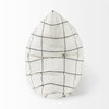 Suzanne 22 x 22 White/Black Square Pattern Decorative Pillow Cover, by Mercana, 22" length x 22" width x 0.2" height thumbnail 7