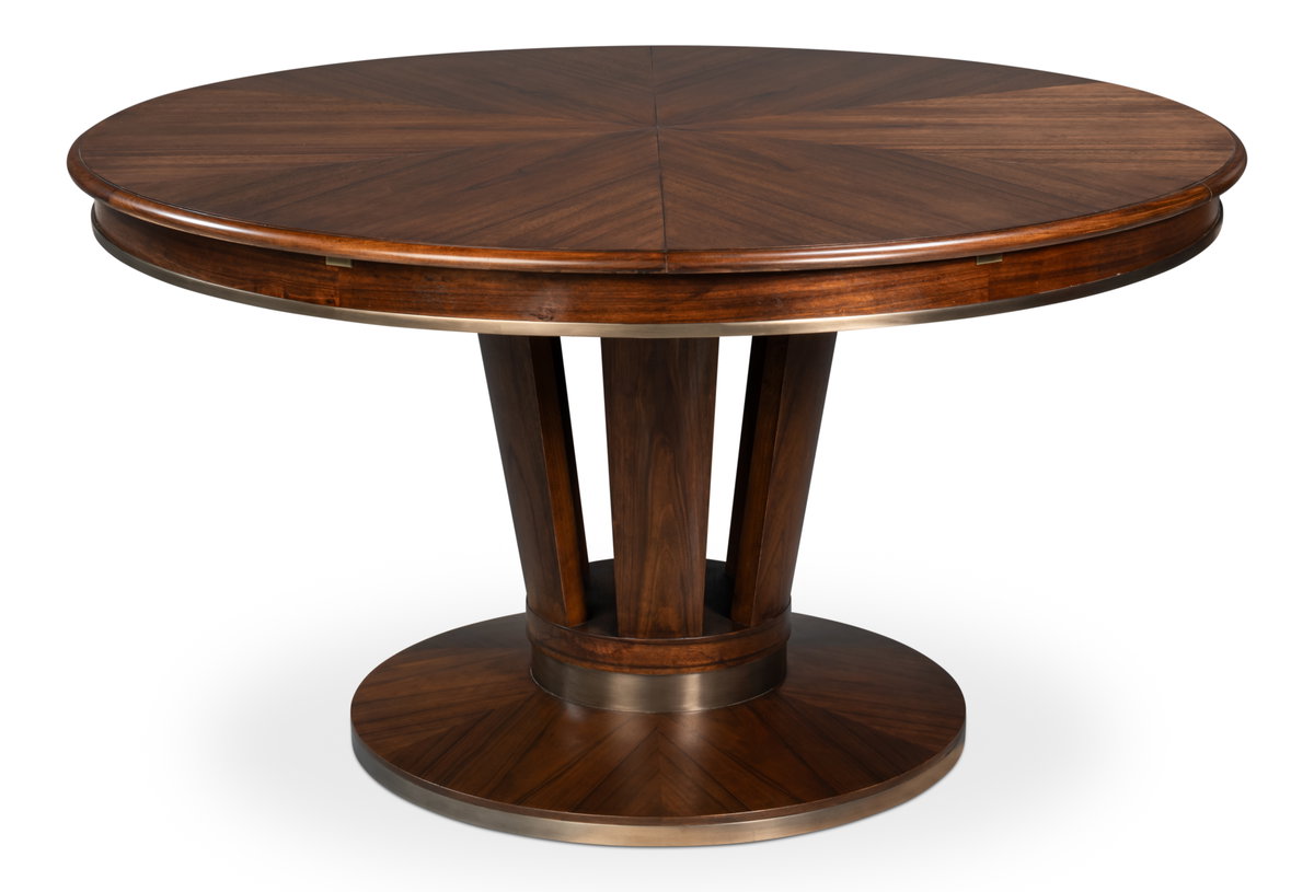 Soho Jupe Dining Table  Medium, by Sarreid, 4'7" length x 4'7" width x 2'6" height View 1