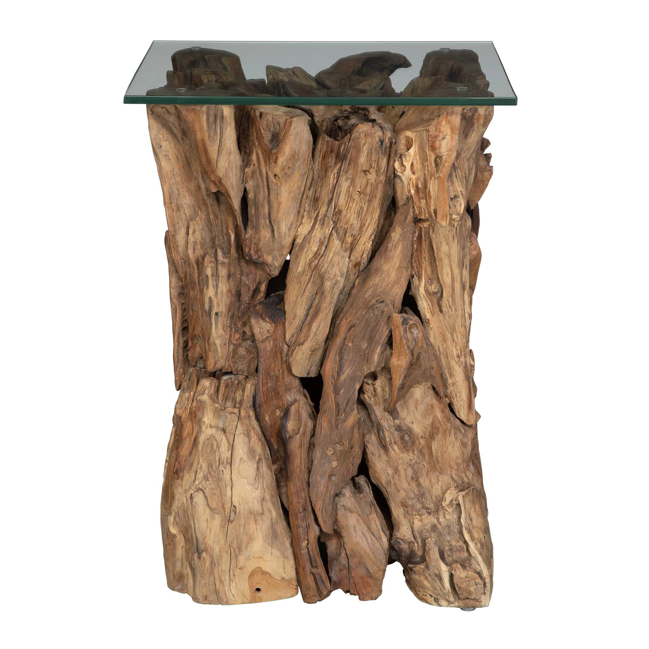 Rozel Teak Wood End Table, Furniture by Uttermost, 17.25" width x 24" height x 17.25" depth View 5