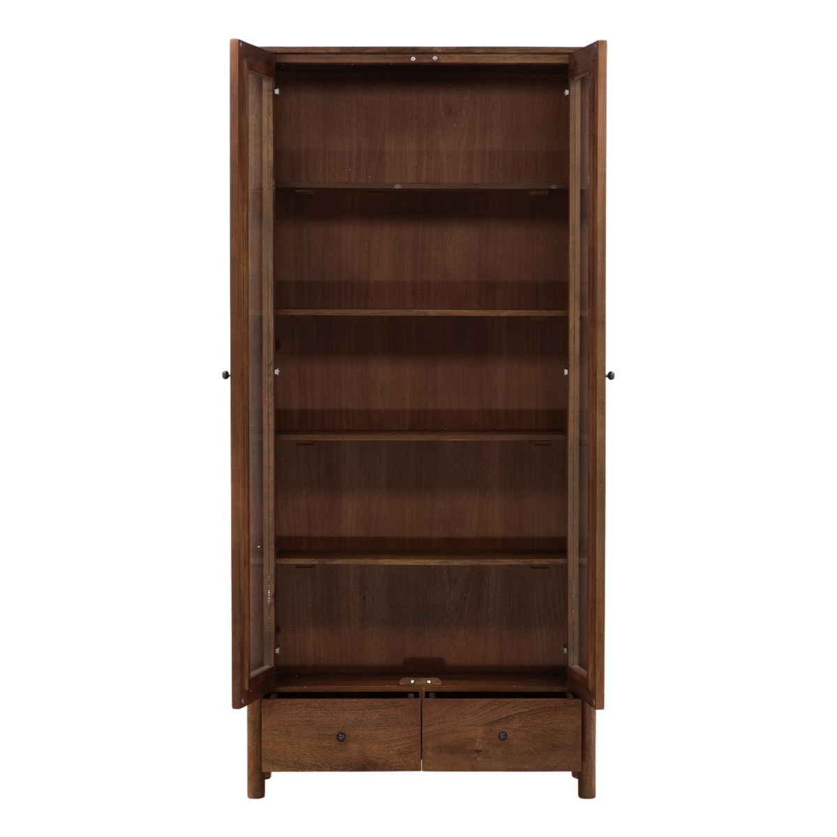 Reiko Cabinet Brown, Cabinets & Sideboard by Dovetail, 39" width x 84" height x 16" depth View 5