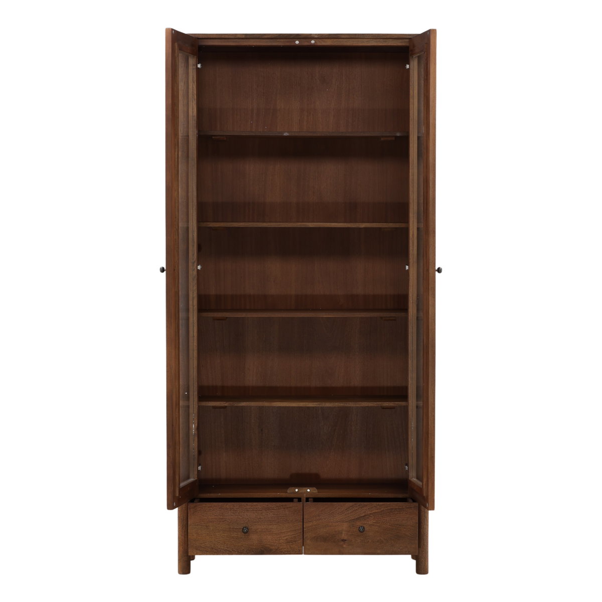 Reiko Cabinet Brown, Cabinets & Sideboard by Dovetail, 39" width x 84" height x 16" depth View 5