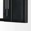 Cairn Matte Black Metal with Glass 1-Light Wall Sconce, by Mercana, 7.87" length x 5.12" width x 10.63" height thumbnail 7