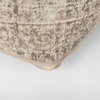 Khloe Large Taupe Pouf, Ottoman by Mercana, 36" length x 36" width x 17" height thumbnail 9
