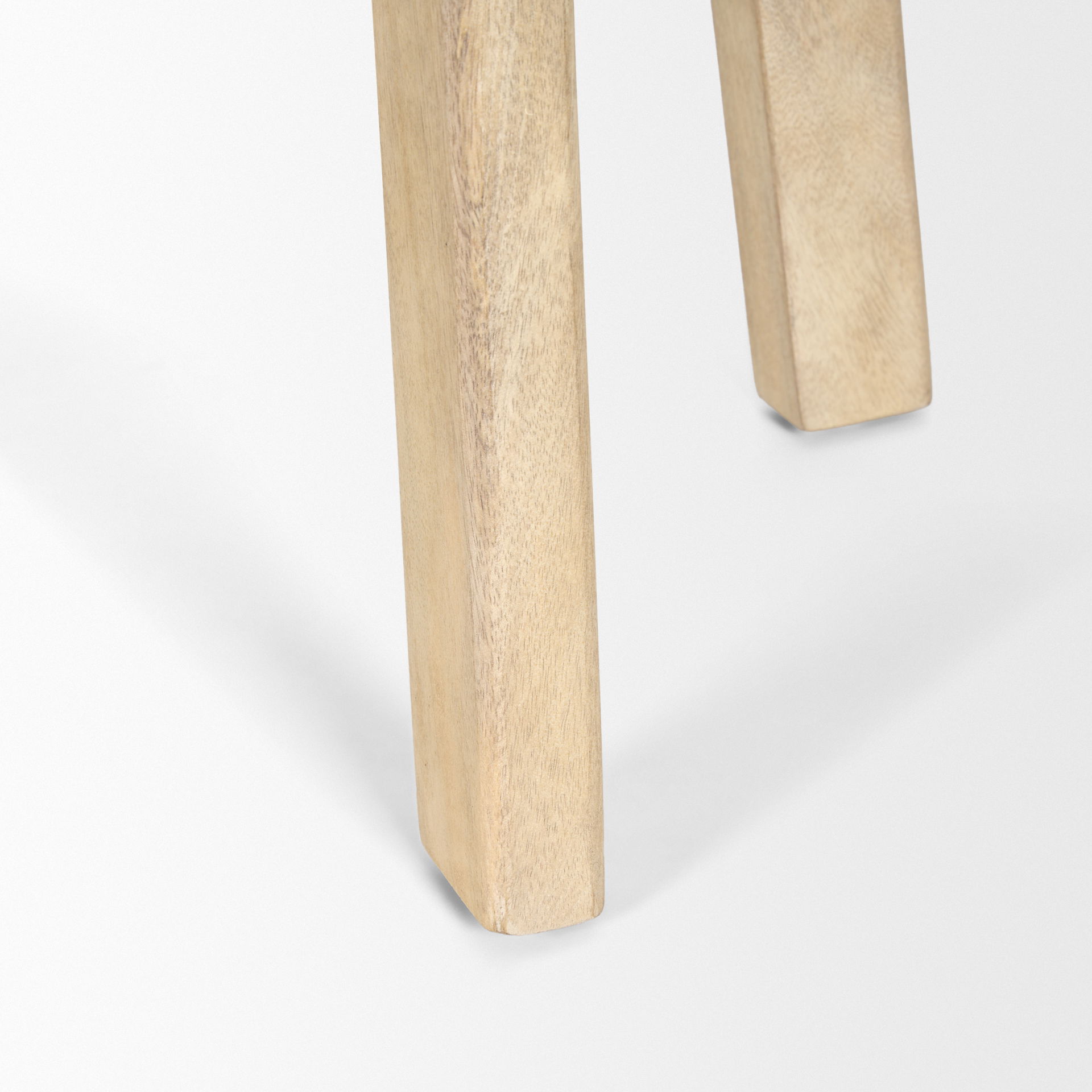 Taimo White Washed Light Brown Wood with Striped Fabric Seat Bench large image 