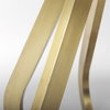 Laurent 48' Marble Top Gold Metal Base Dining Table, by Mercana, 48" length x 48" width x 30.25" height thumbnail 9