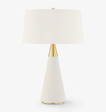 Online Designer Living Room Jen Table Lamp Aged Brass And Cream Linen