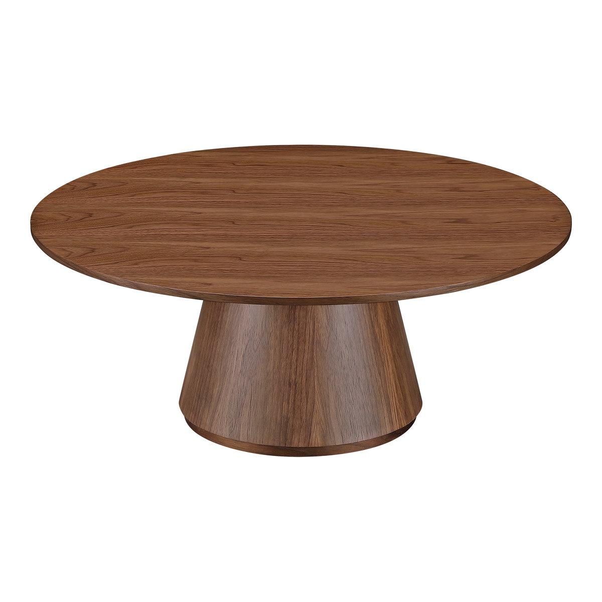 Otago Coffee Table Walnut Brown, by Moe's Home, 38" width x 15" height x 38" depth View 2