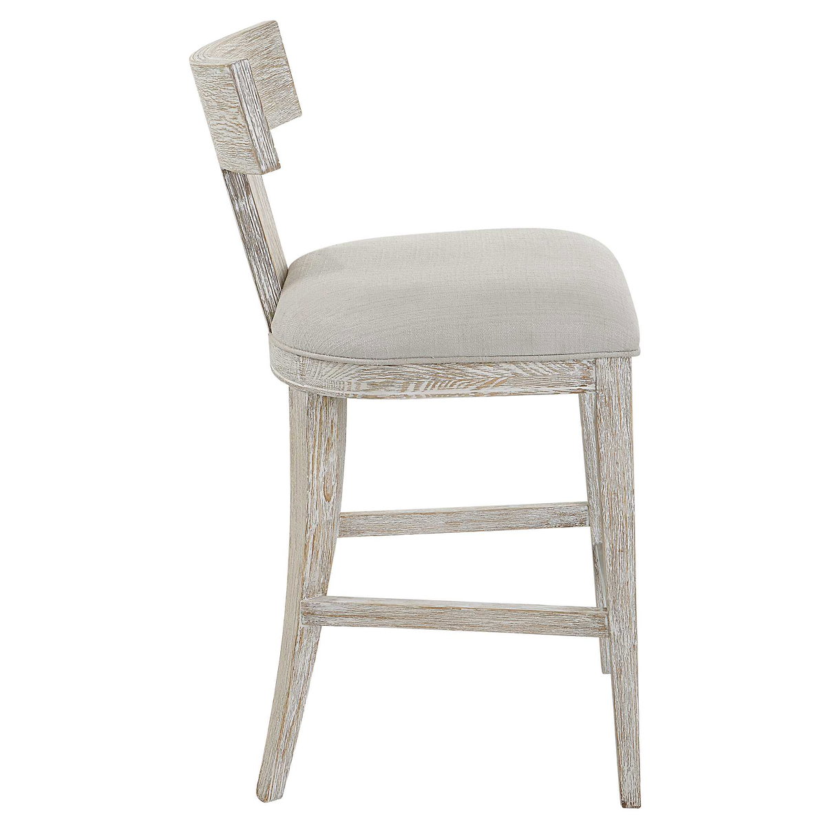 Idris White Counter Stool, Counter & Bar Stool by Uttermost, 20" width x 38" height x 22.5" depth View 5