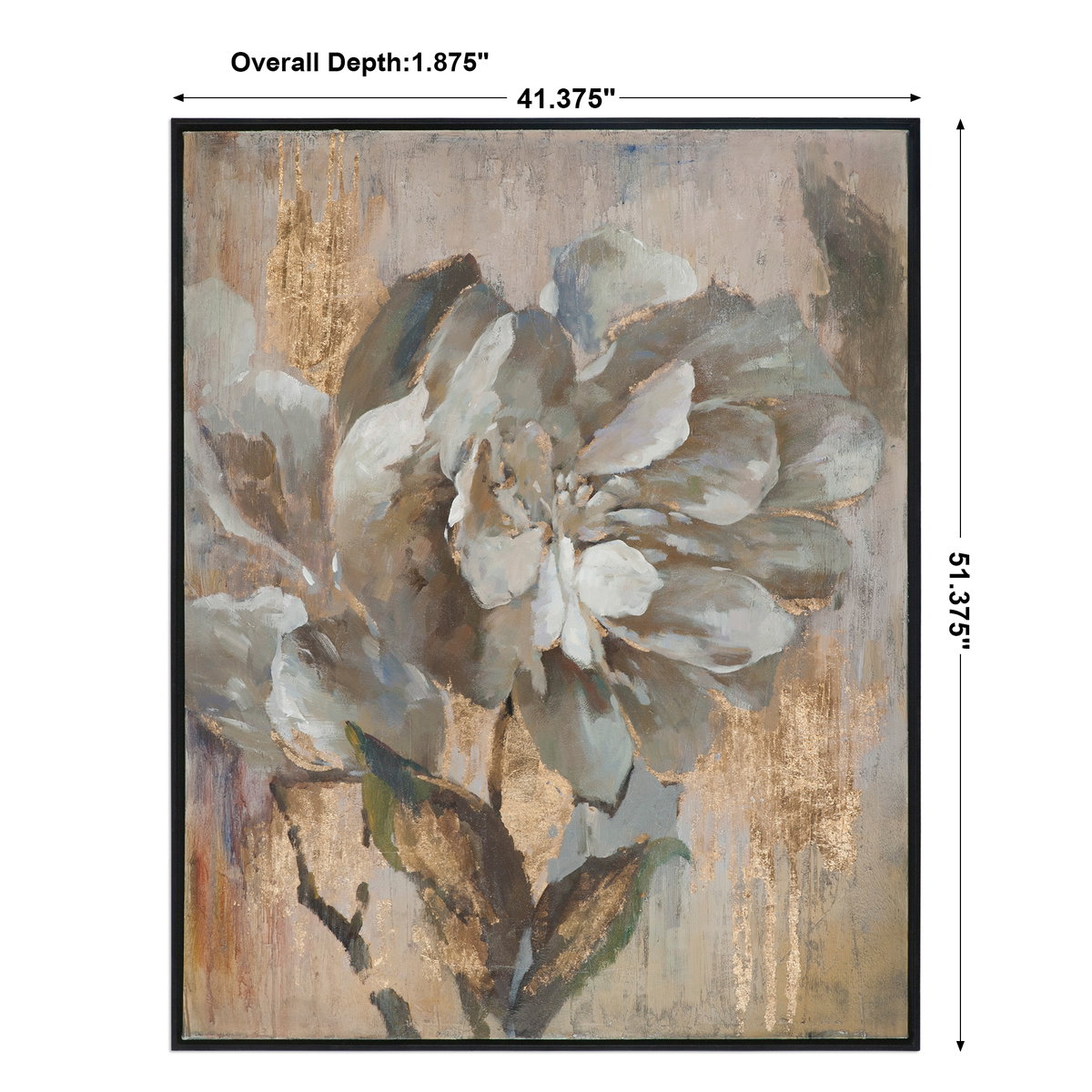 Dazzling Floral Art, by Uttermost, 41.37" width x 51.37" height x 1.87" depth View 3