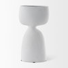 Tatum 11.6H Sculptural White Ceramic Vase, by Mercana, 5.91" length x 2.17" width x 11.61" height thumbnail 3