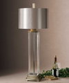 Drustan Clear Glass Table Lamp, by Uttermost, 1'5" width x 3'7.75" height x 1'5" depth thumbnail 2