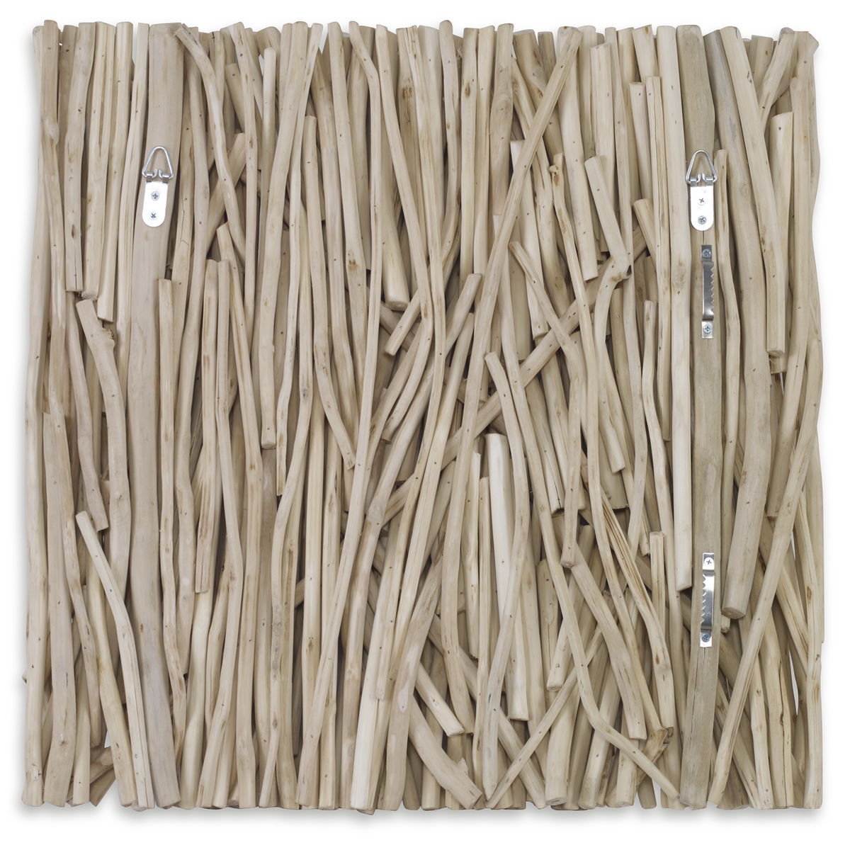 Gathered Teak Square Bleached Wood Wall Decor, Art by Uttermost, 24" width x 24" height x 3" depth View 8