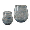 Aurora Swirl Glass Vases, S/2 thumbnail 0