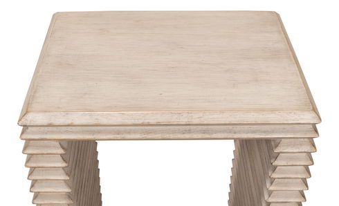 *Stacked Side Table, Stone Grey