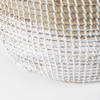 Maddie (Set of 3) Light Brown with White Dipped Seagrass Round Basket  with Handles, Bins & Basket by Mercana, 15.75" length x 15.75" width x 17.32" height thumbnail 9