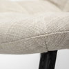Barrow Solid Back Dining Side Chair | Beige Fabric with Black Metal, Dining Chair by Mercana, 19.75" length x 24" width x 34" height thumbnail 11
