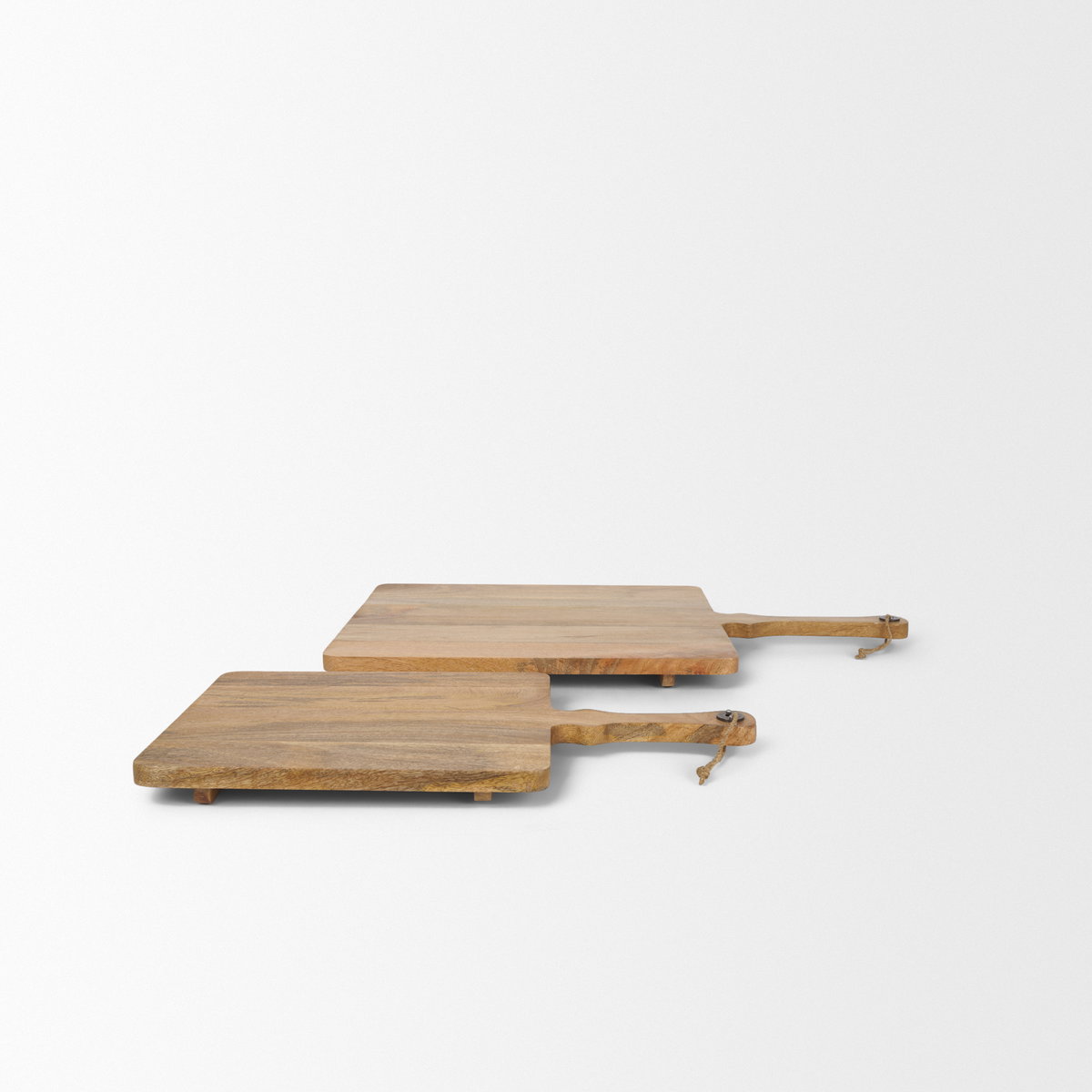 Khana Natural Solid Wood Square Serving Boards, Decorative Tray by Mercana, 29.25" length x 17.25" width x 1.75" height View 3