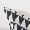 Jolie 22x22 Cream with Black Print Linen Square Pillow Cover, Decorative Pillow by Mercana, 22" length x 22" width x 0.2" height thumbnail 8