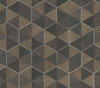 Hexagram Wood Veneer Brown & Black Wallpaper, by York Wall, 24' length x 3' width x 0.02" depth thumbnail