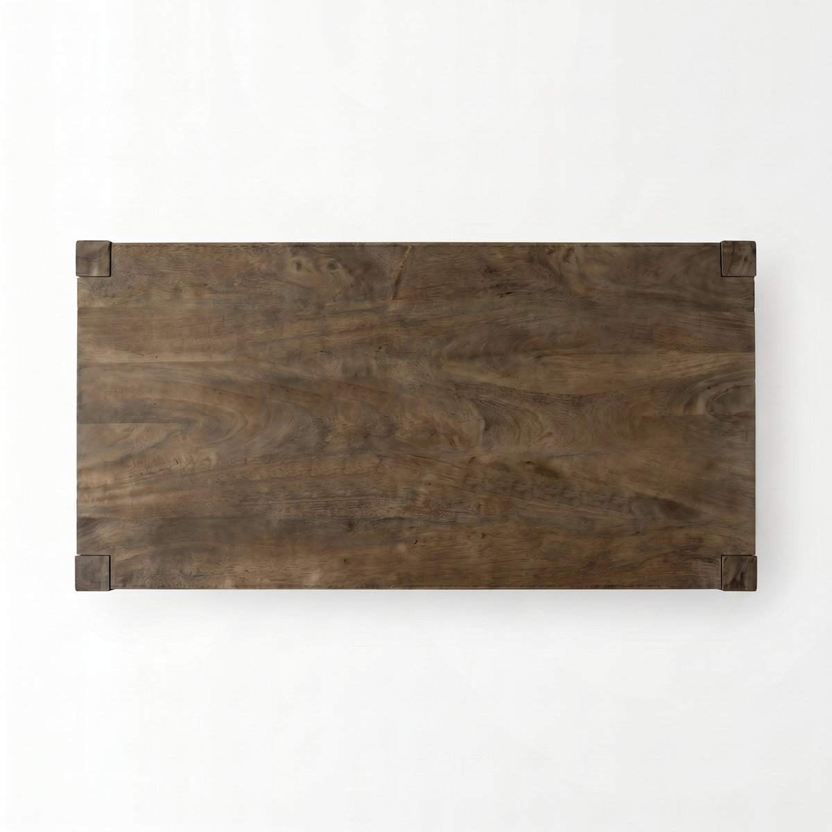 Emeril Brown Solid Wood Two-Tier Smooth Counter Top Kitchen Island, by Mercana, 60" length x 30" width x 35" height View 4