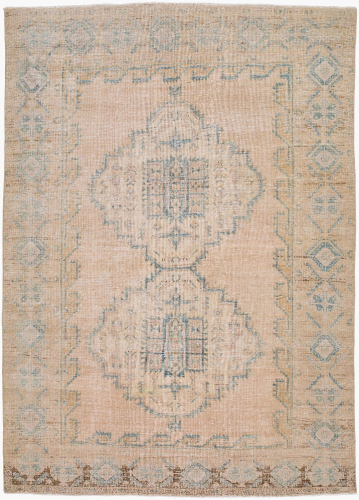 Antique One of a Kind Handmade Rug, by Surya, 6'11" length x 5'1" width