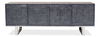 *Bronzini Credenza, Embossed Blue/Grey, Cabinets & Sideboard by Sarreid, 94" length x 20" width x 34" height thumbnail 2