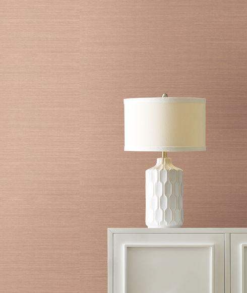 Maguey Sisal Blush Wallpaper