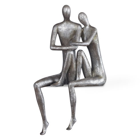 Courtship Antique Nickel Figurine