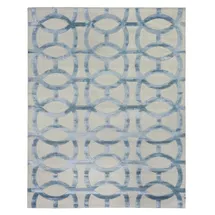 Online Designer Living Room Metro Velvet Wool Geometric Area Rug