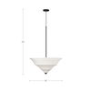 Corrina Pendant Lamp Large White, by Moe's Home, 24" width x 23" height x 24" depth thumbnail 4