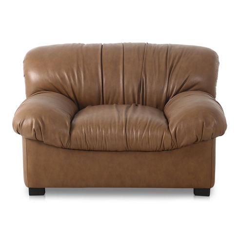 Halston Lounge Chair Tan Leather