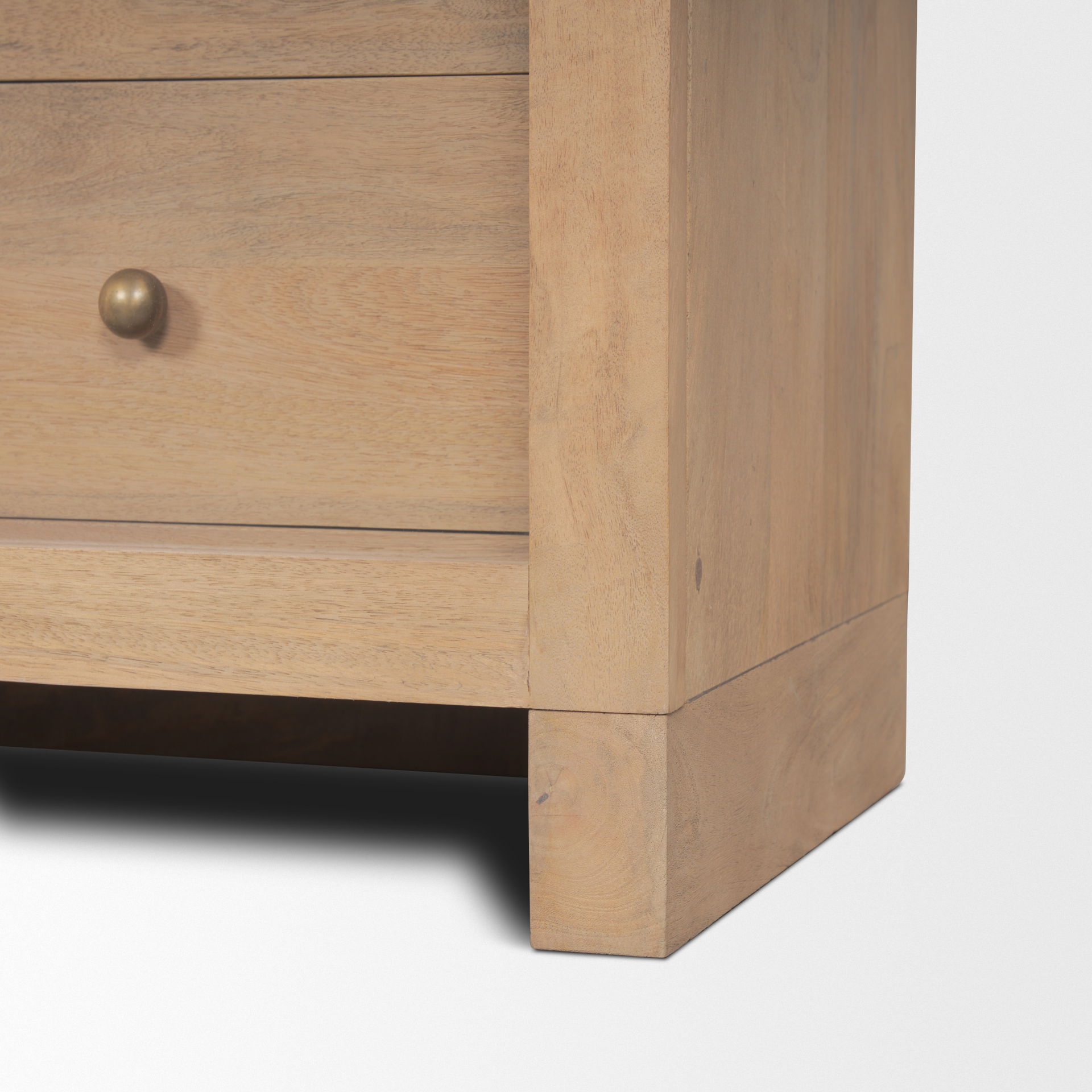 Suri Light Brown Wood with Glass Doors Arched Curio Cabinet, Cabinets & Sideboard by Mercana, 42" length x 18" width x 80" height View 13