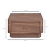 Round Off Small Nightstand Walnut, by Moe's Home, 20" width x 11" height x 15" depth thumbnail 10