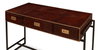 Old Brown Leather Desk, by Sarreid, 1'10" length x 4'1" width x 2'7" height thumbnail 9