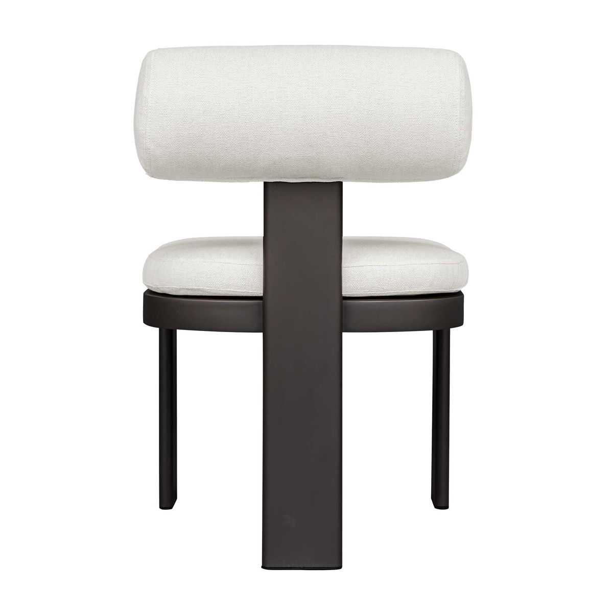 Bolster Back White Outdoor Dining Chair, Outdoor Chair by Uttermost, 1'8" width x 2'7.3" height x 2'4" depth View 6