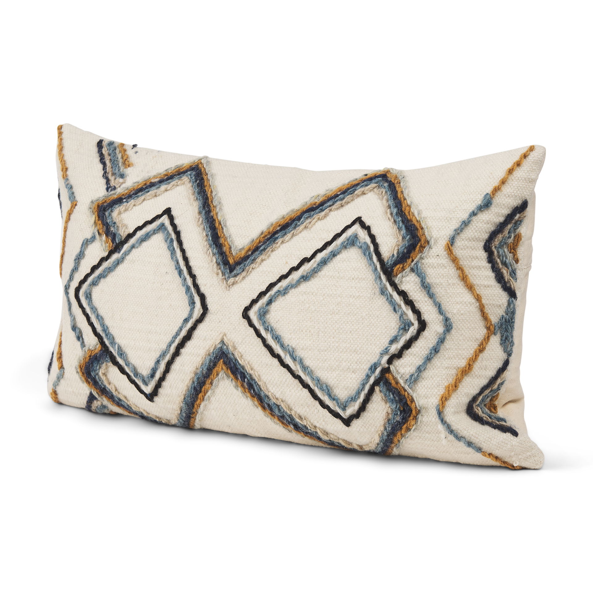 Kitt Lumbar Pillow Cover, Decorative Pillow by Mercana, 14" length x 1" width x 26" height View 1