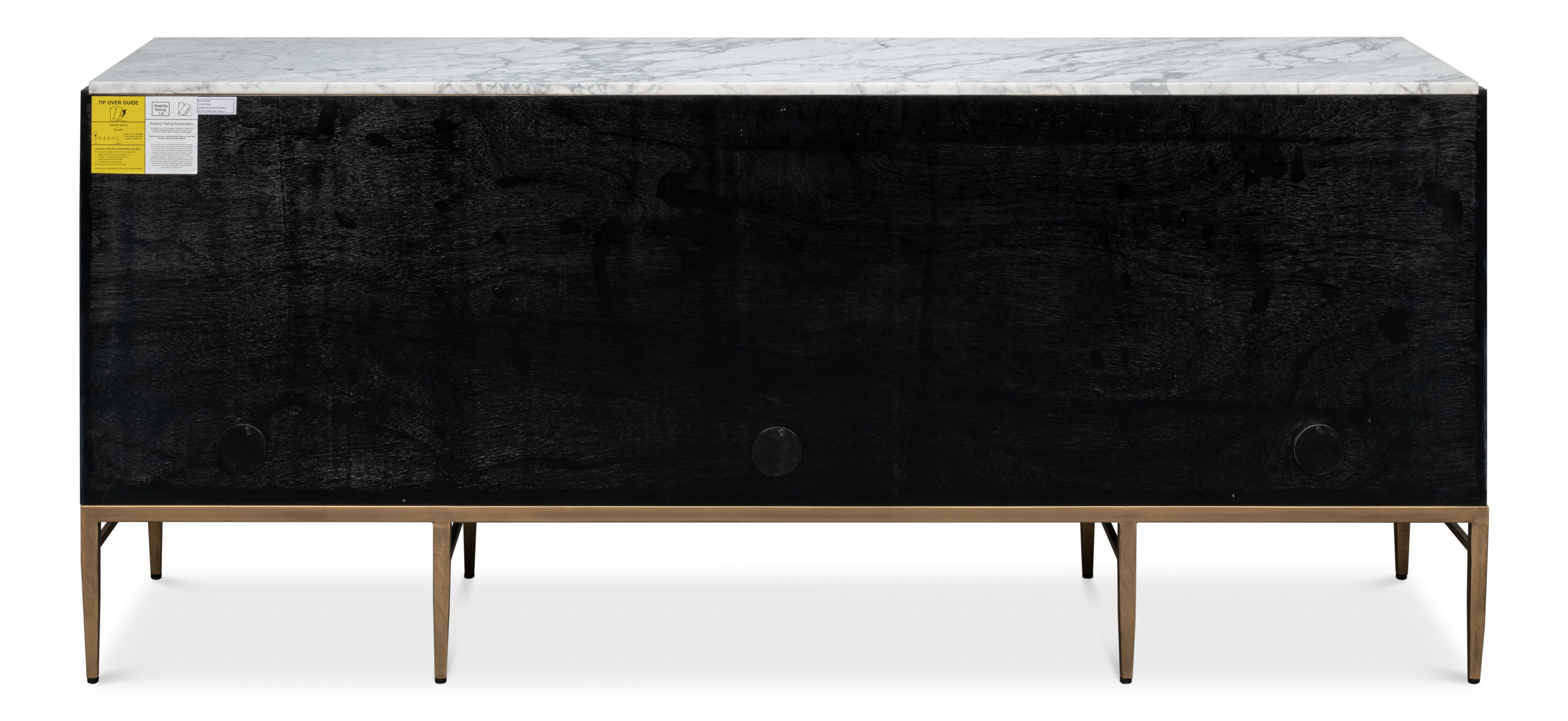 Palisade Shagreen Credenza, Cabinets & Sideboard by Sarreid, 80" length x 19" width x 34" height View 3